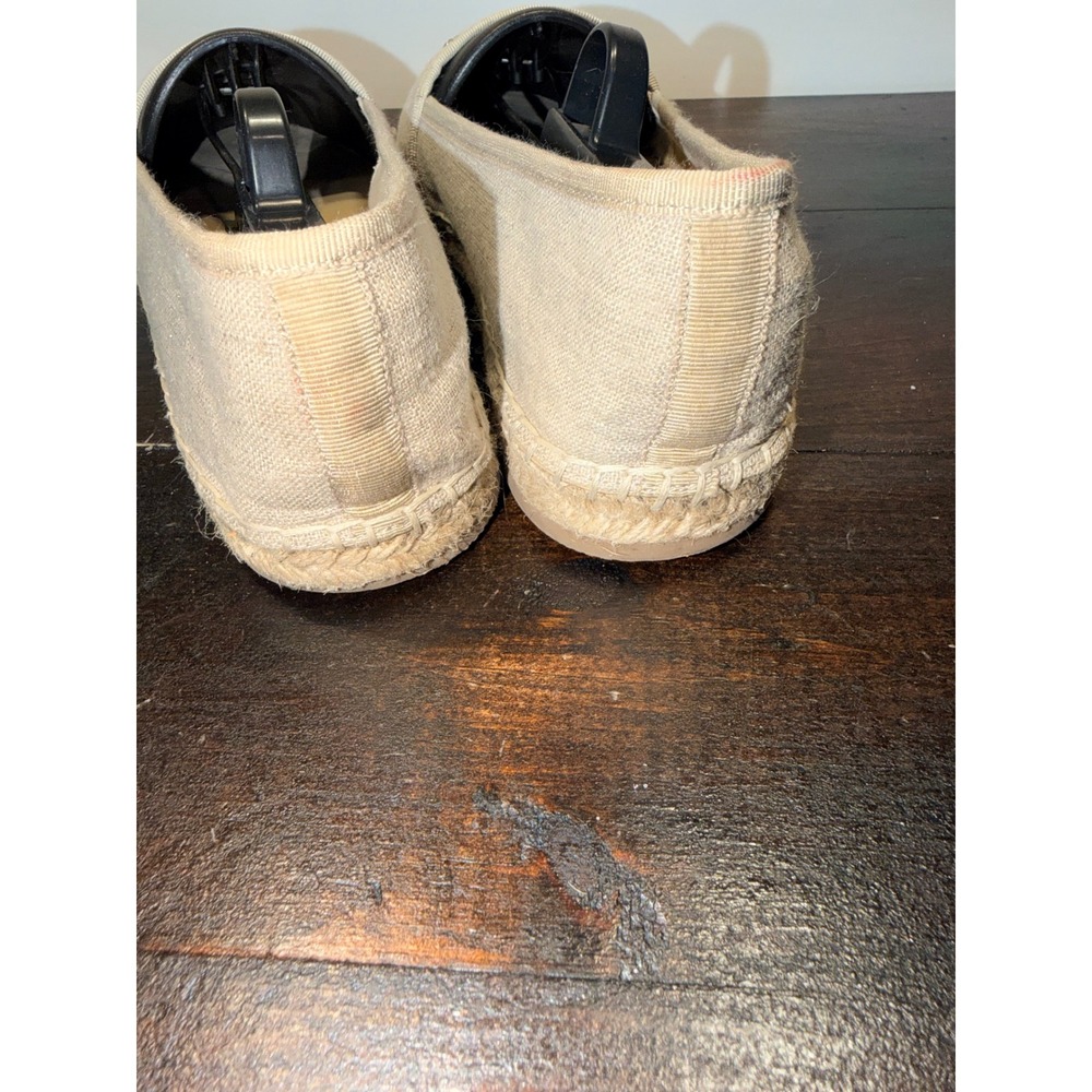 Ann Taylor Espadrilles Rhinestone Lemon Flats Tan Slip on Shoes Sz 9.5M - Picture 6 of 9